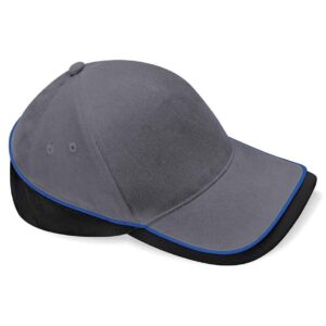 Beechfield Teamwear Competition Cap | Graphite Grey/Black/Bright Royal