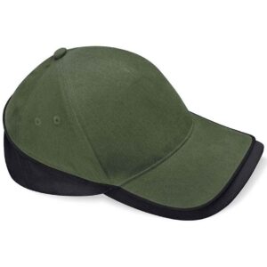 Beechfield Teamwear Competition Cap | Olive Green/Black