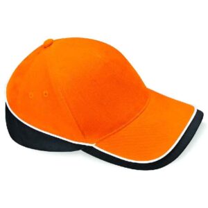 Beechfield Teamwear Competition Cap | Orange/Black/White