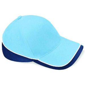 Beechfield Teamwear Competition Cap | Sky Blue/French Navy/White