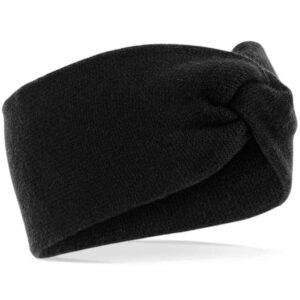 Beechfield Twist Knit Headband | Black