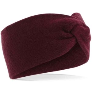 Beechfield Twist Knit Headband | Burgundy