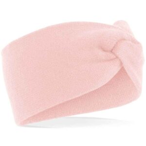 Beechfield Twist Knit Headband | Pastel Pink