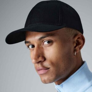Beechfield Urbanwear 6 Panel Snapback Cap | Black