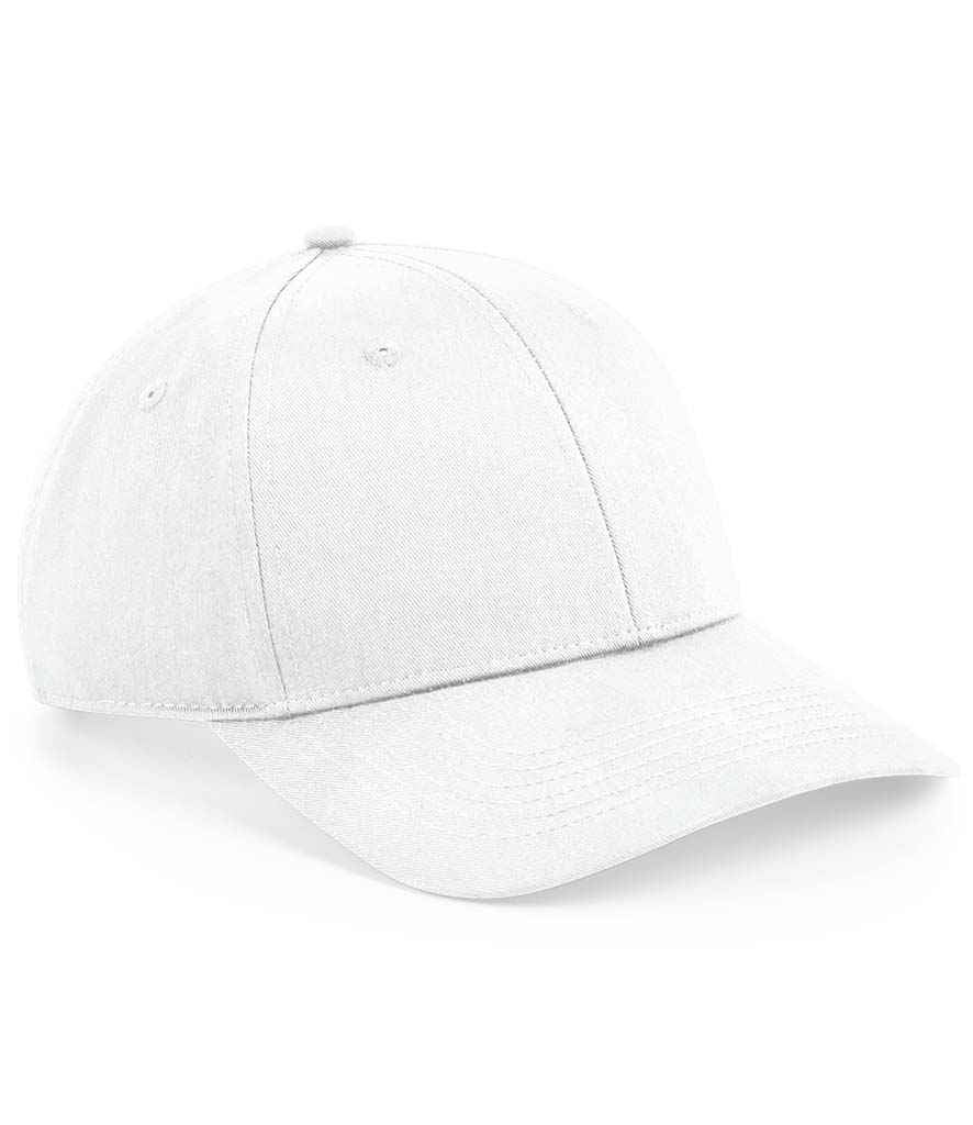 Beechfield Urbanwear 6 Panel Snapback Cap | White