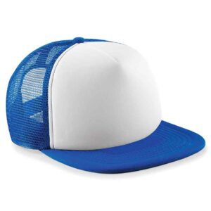 Beechfield Vintage Snapback Trucker Cap | Bright Royal/White