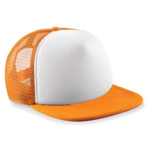 Beechfield Vintage Snapback Trucker Cap | Orange/White