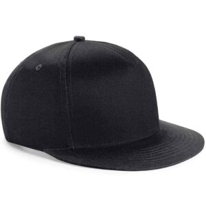 Beechfield Youth Snapback Cap | Black/Black