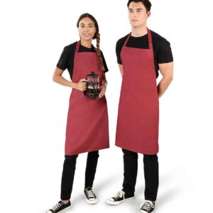 Brand Lab Adjustable Bib Apron | Burgundy