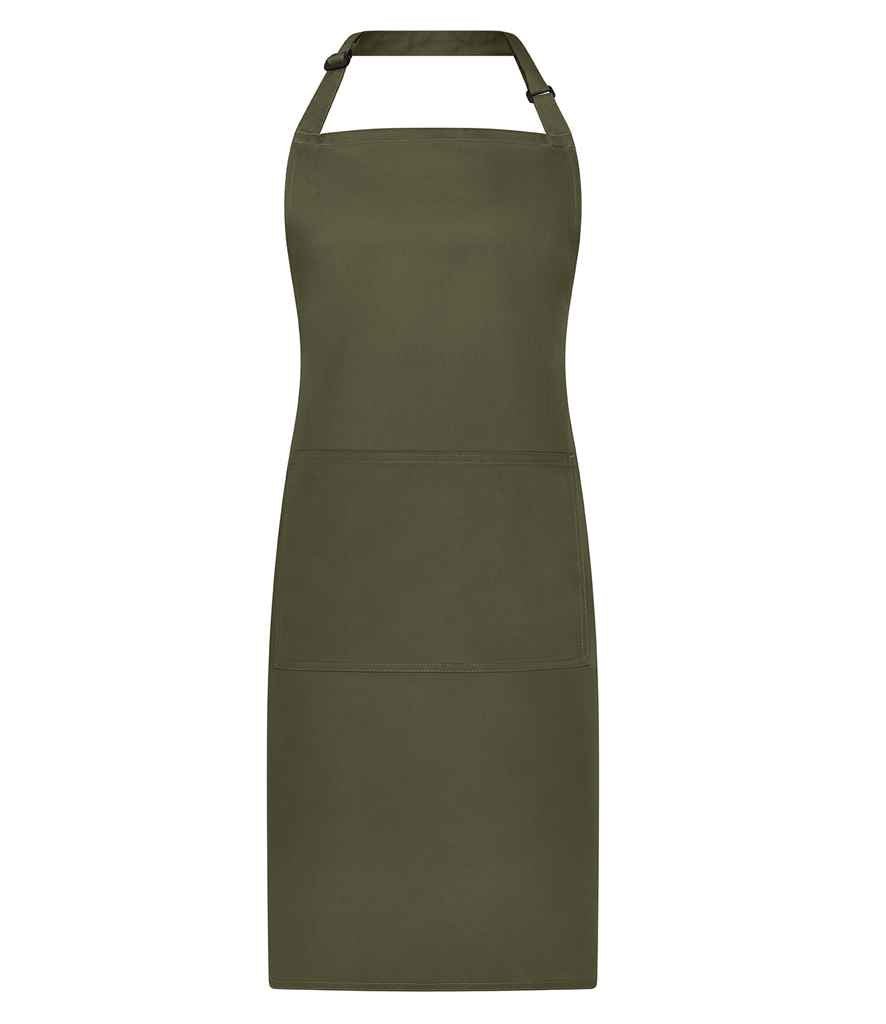 Brand Lab Adjustable Bib Pocket Apron | Olive Green