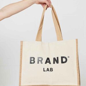 Brand Lab Jute and Canvas Shopper | Natural/Natural