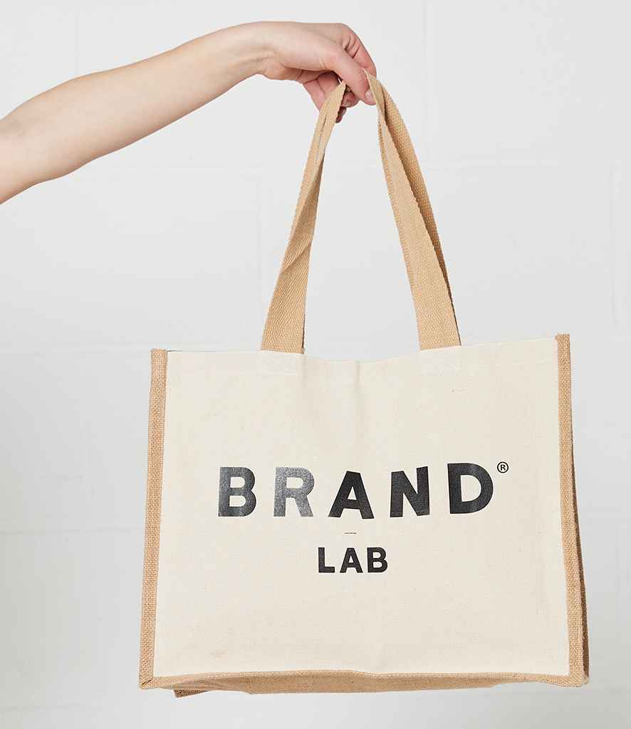 Brand Lab Jute and Canvas Shopper | Natural/Natural