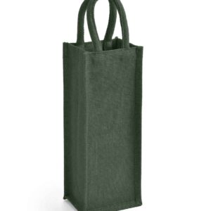 Brand Lab Jute Bottle Bag | Forest Green