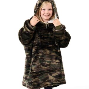 Brand Lab Kids Oversized Hooded Blanket | Green Camo