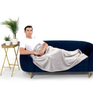 Brand Lab Large Plush Fleece Blanket | Silver Grey