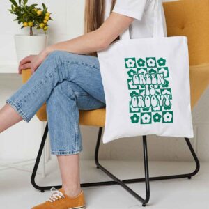 Brand Lab Organic Cotton Long Handle Shopper | White