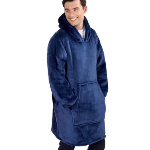 Brand Lab Oversized Hooded Blanket | Navy