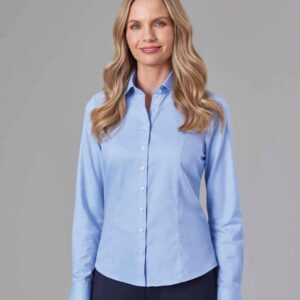 Brook Taverner Ladies Aspen Long Sleeve Oxford Shirt | Sky Blue