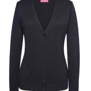 Brook Taverner Ladies Augusta V Neck Cardigan | Black