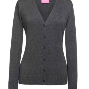 Brook Taverner Ladies Augusta V Neck Cardigan | Charcoal