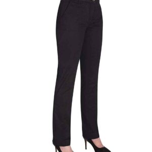 Brook Taverner Ladies Houston Slim Leg Chino Trousers | Black