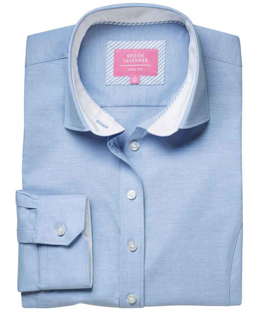 Brook Taverner Ladies Mirabel Long Sleeve Stretch Oxford Shirt - Image 3