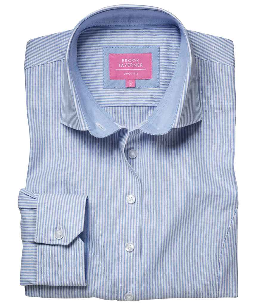 Brook Taverner Ladies Mirabel Long Sleeve Stretch Oxford Shirt - Image 5