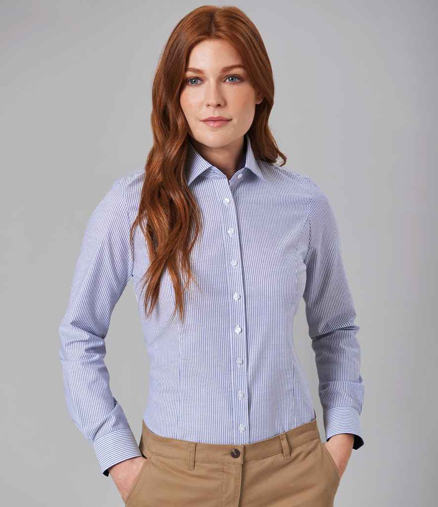 Brook Taverner Ladies Mirabel Long Sleeve Stretch Oxford Shirt - Image 4