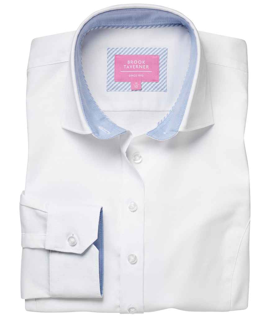 Brook Taverner Ladies Mirabel Long Sleeve Stretch Oxford Shirt - Image 6