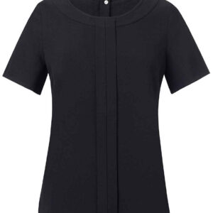 Brook Taverner Ladies Verona Short Sleeve Shirt | Black
