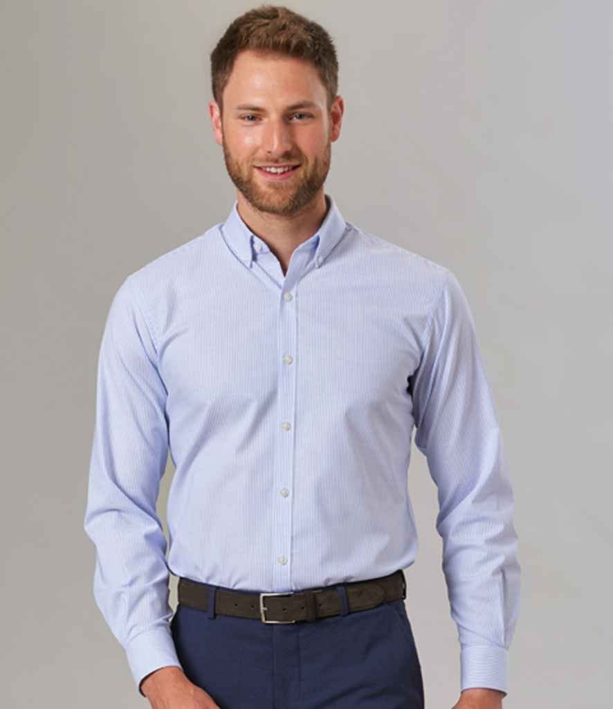 Brook Taverner Lawrence Long Shirt Stretch Oxford Shirt - Image 3