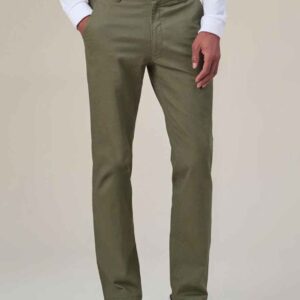 Brook Taverner Miami Slim Fit Chino Trousers | Olive Green