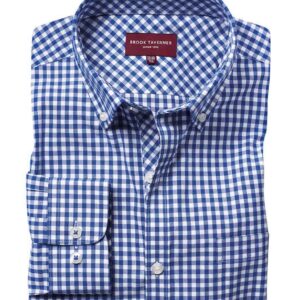 Brook Taverner Montana Gingham Long Sleeve Shirt | Blue