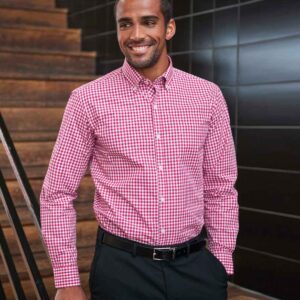 Brook Taverner Montana Gingham Long Sleeve Shirt | Red