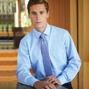 Brook Taverner Rapino Long Sleeve Poplin Shirt | Blue