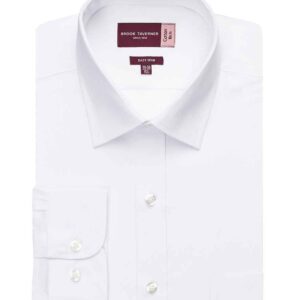 Brook Taverner Rapino Long Sleeve Poplin Shirt | White