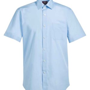 Brook Taverner Rosello Short Sleeve Poplin Shirt | Blue