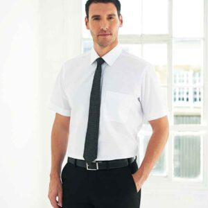 Brook Taverner Rosello Short Sleeve Poplin Shirt | White