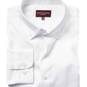Brook Taverner Toronto Long Sleeve Oxford Shirt | White