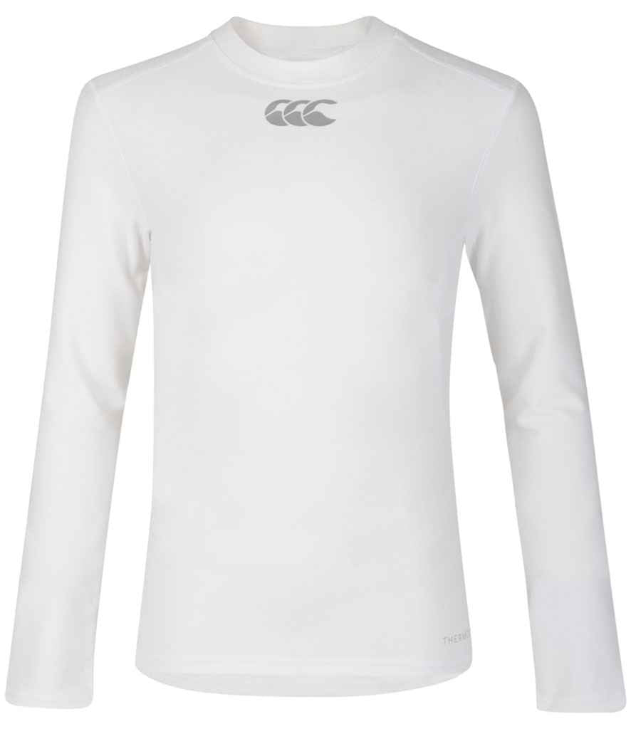 Canterbury Kids ThermoReg Long Sleeve Base Layer | White