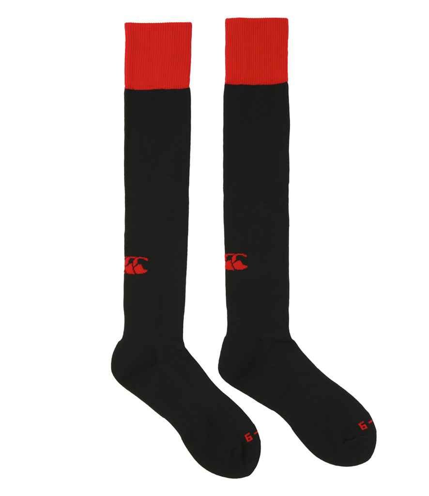 Canterbury Playing Cap Socks | Black/Red