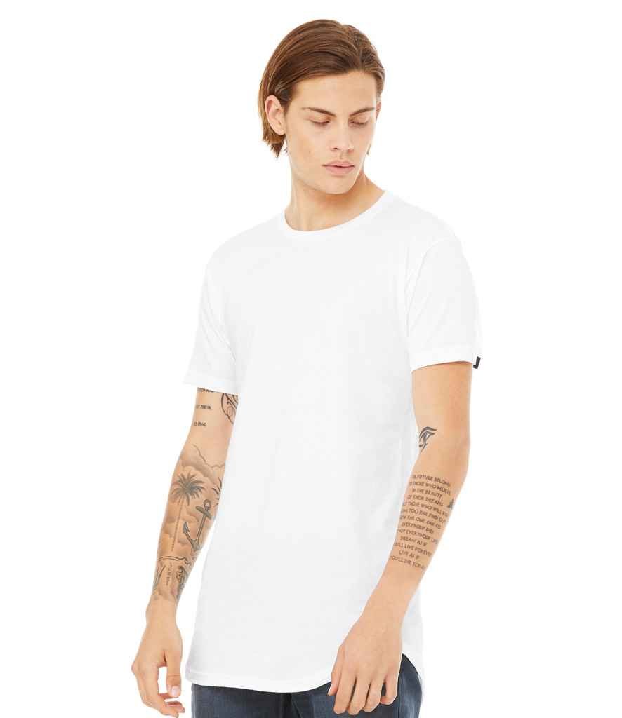 Canvas Long Body Urban T-Shirt | White