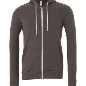 Canvas Unisex Full Zip Hoodie | Asphalt