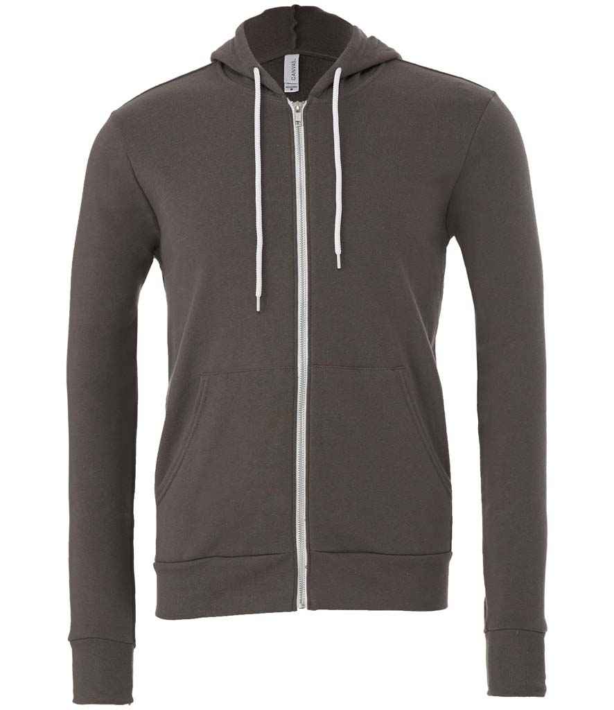 Canvas Unisex Full Zip Hoodie | Asphalt