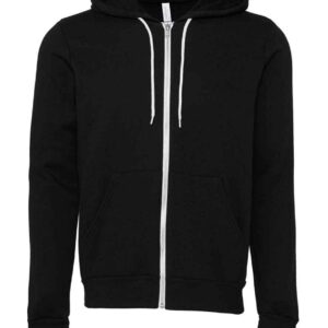 Canvas Unisex Full Zip Hoodie | DTG Black