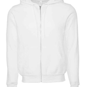 Canvas Unisex Full Zip Hoodie | DTG White