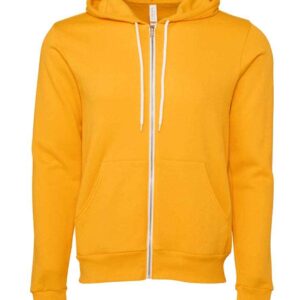 Canvas Unisex Full Zip Hoodie | Gold
