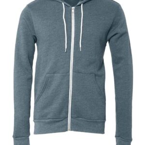 Canvas Unisex Full Zip Hoodie | Heather Slate