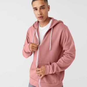 Canvas Unisex Full Zip Hoodie | Mauve