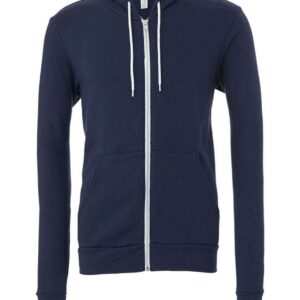 Canvas Unisex Full Zip Hoodie | Navy